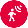 motion detector sensing a person icon