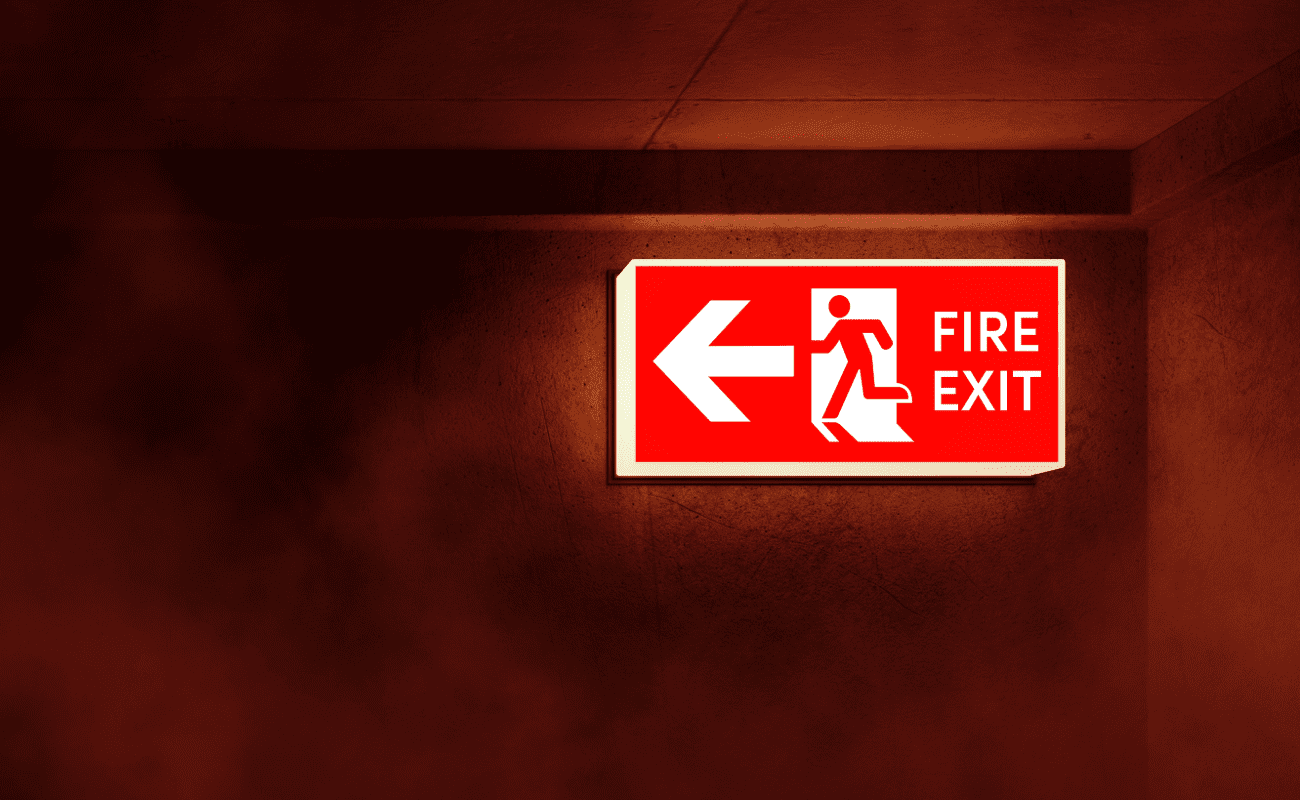 Fire exit sign